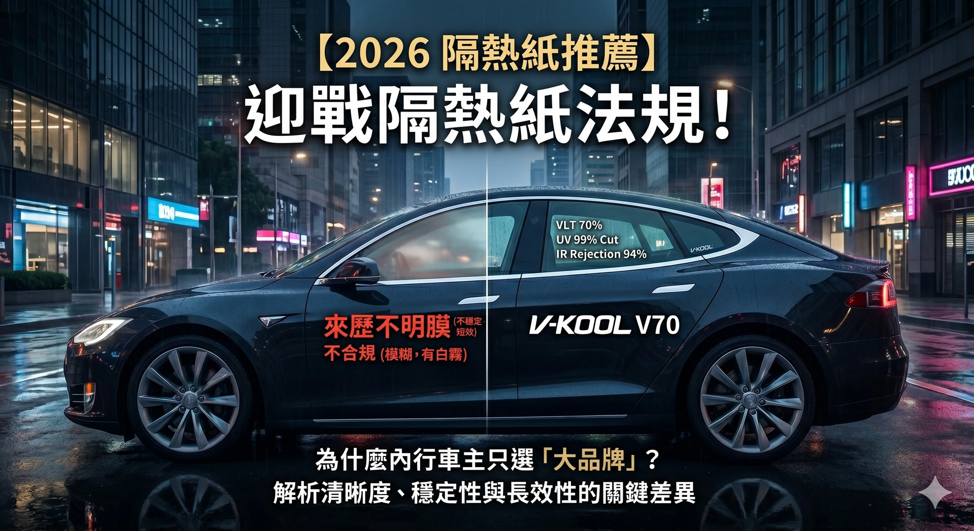 【2026 隔熱紙推薦】迎戰隔熱紙法規！為什麼內行車主只選「大品牌」？解析清晰度、穩定性與長效性的關鍵差異